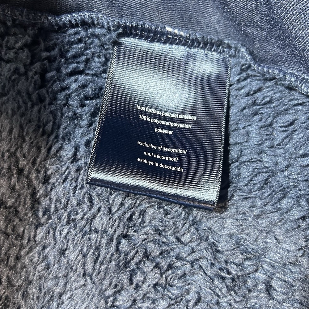 Tommy Hilfiger Sherpa Fleece Vest Women's Small Navy Red Full Zip Logo Pockets - Picture 13 of 14
